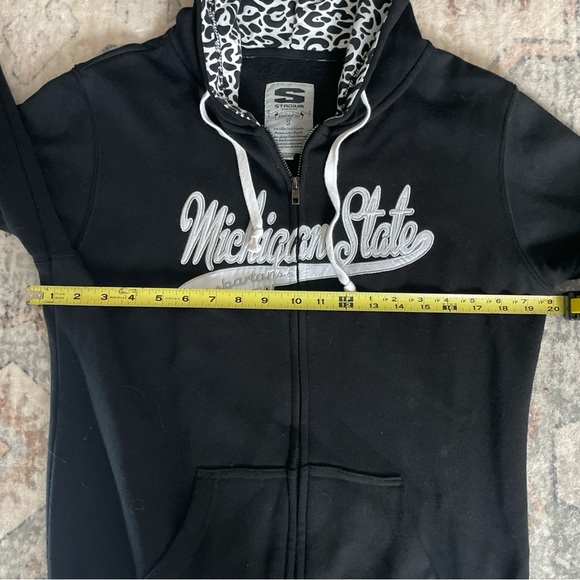 Michigan State Spartans Stadium Athletics Black Hoodie full zip small - Picture 5 of 6